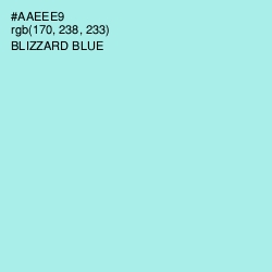 #AAEEE9 - Blizzard Blue Color Image